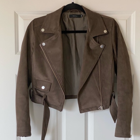 Talula (Aritzia) Taupe Moto Jacket XS - Picture 4 of 6